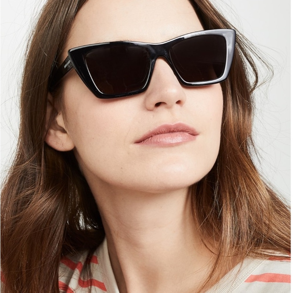 Saint Laurent Narrow Cat-Eye Sunglasses